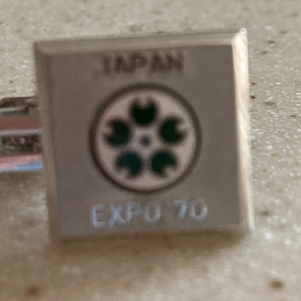Tie Clip with Cufflinks Set Japan 1970 Collectible Vintage